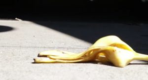 my first banana peel scene