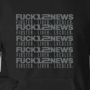 FUCK12NEWS black hoodie “5 Times logo”