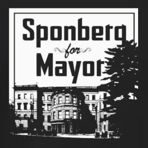 SPONBERG FOR MAYOR original logo classic black hoodie